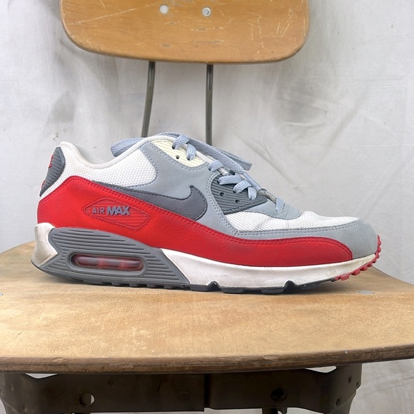 Nike Air Max 90 Wolf Grey and Challenge Red - Picture 1 of 8